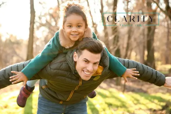 a stepparent and stepchild having fun