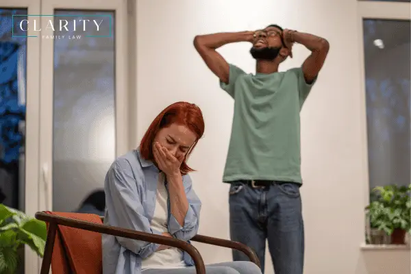 A man and woman in distress.