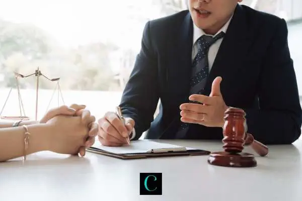 a woman asking a criminal defense attorney questions