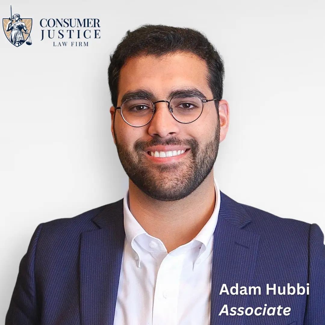 Headshot of Consumer Justice Law Firm associate attorney Adam Hubbi who helps clients fight credit report errors.