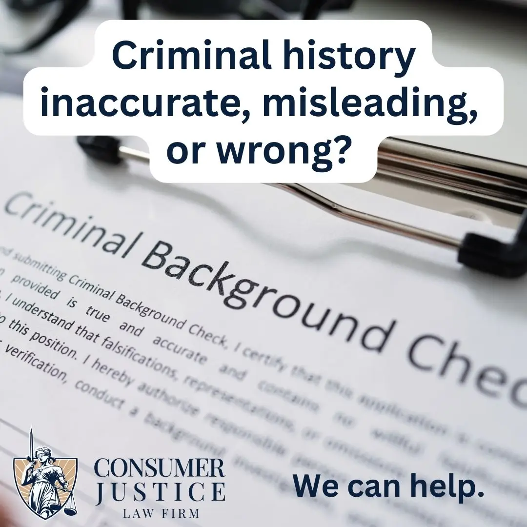 A criminal background check report conveys that a background check lawyer helps fix errors.