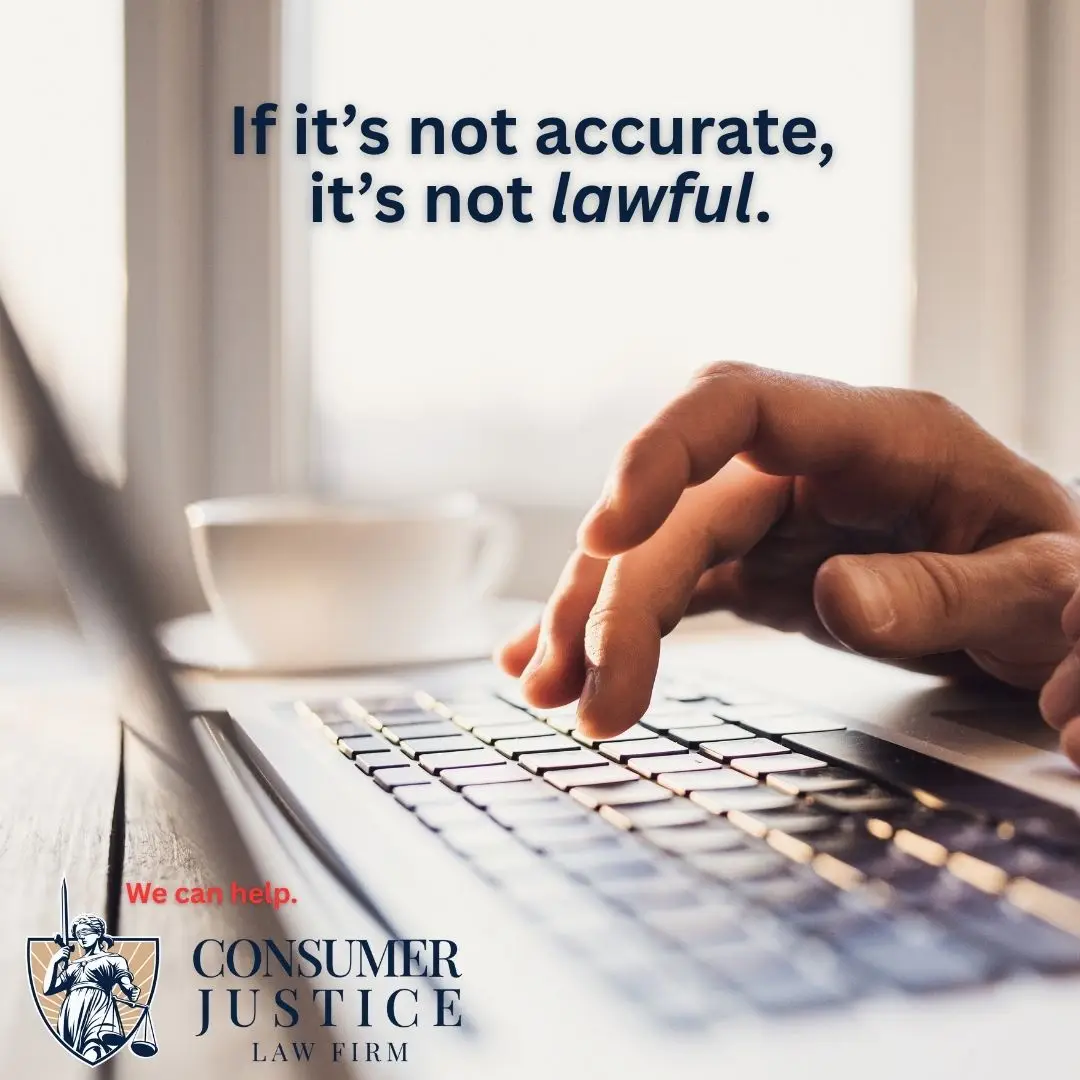 Someone on a laptop looks at their Accurint report.
