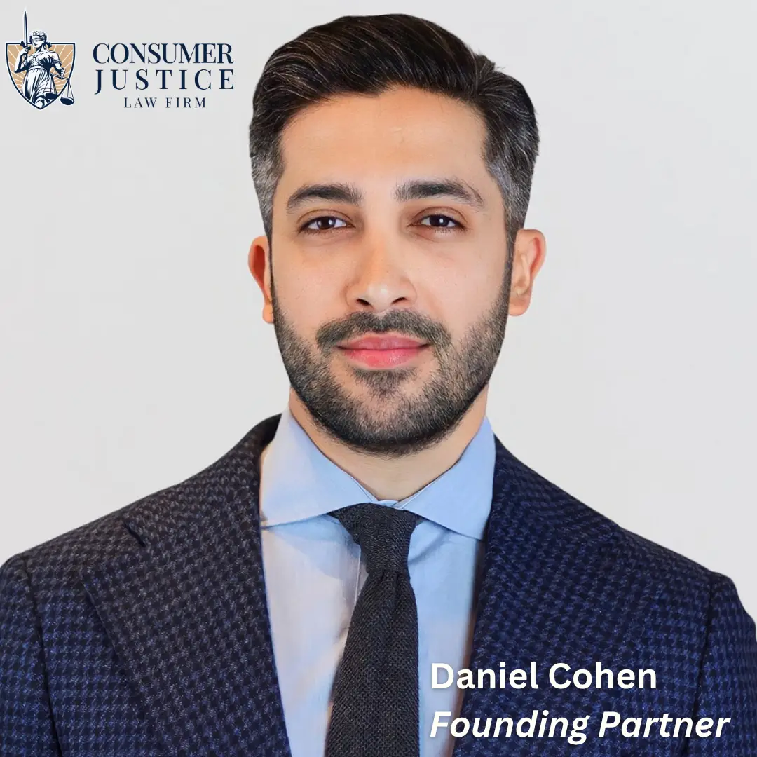 Headshot of Consumer Justice Law Firm's Founding Partner, attorney Daniel Cohen, an experienced identity theft lawyer.