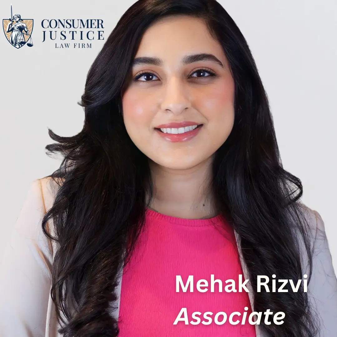 Headshot of consumer protection lawyer Mehak Rizvi.