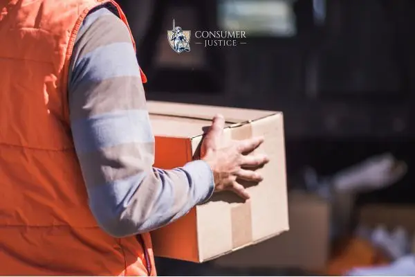 a man delivering an order to a home