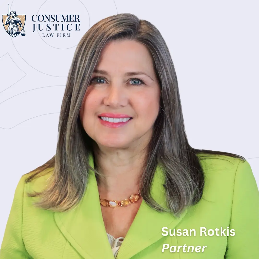 Headshot of Consumer Justice Law Firm Partner, Susan Rotkis, who is one of the attorneys representing Stephanie Stephens in her lawsuit.