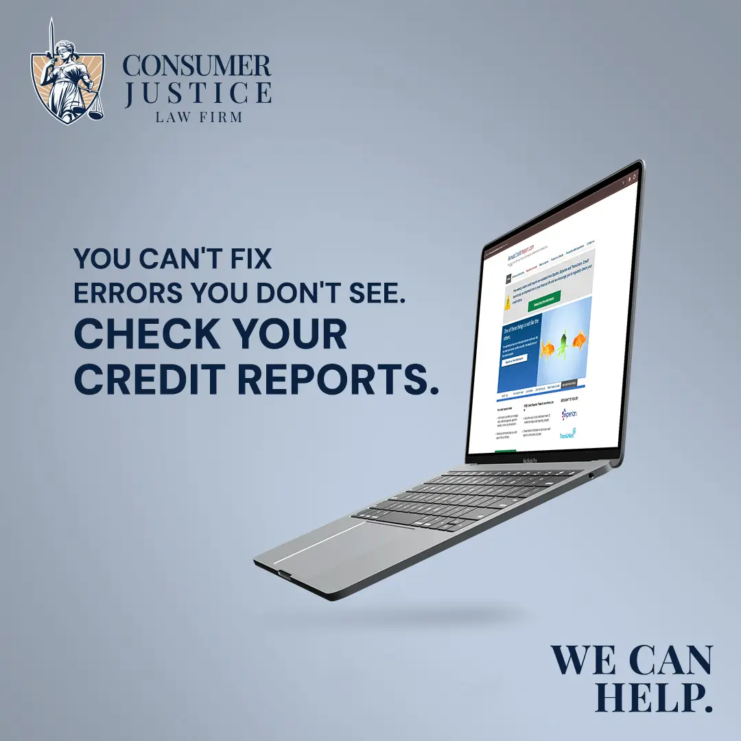 A laptop is open to annualcreditreport.com, conveying the importance of using this website.