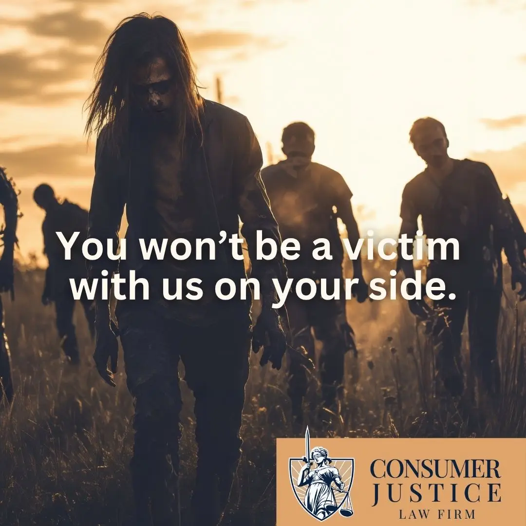Zombies rise and look for victims. It implies errors by a consumer reporting agency are seriously scary.
