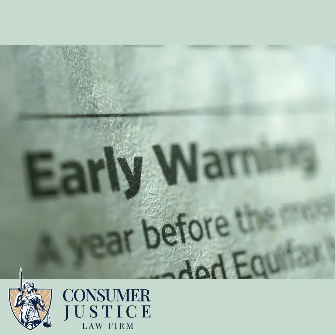 A newspaper shows an Early Warning report.