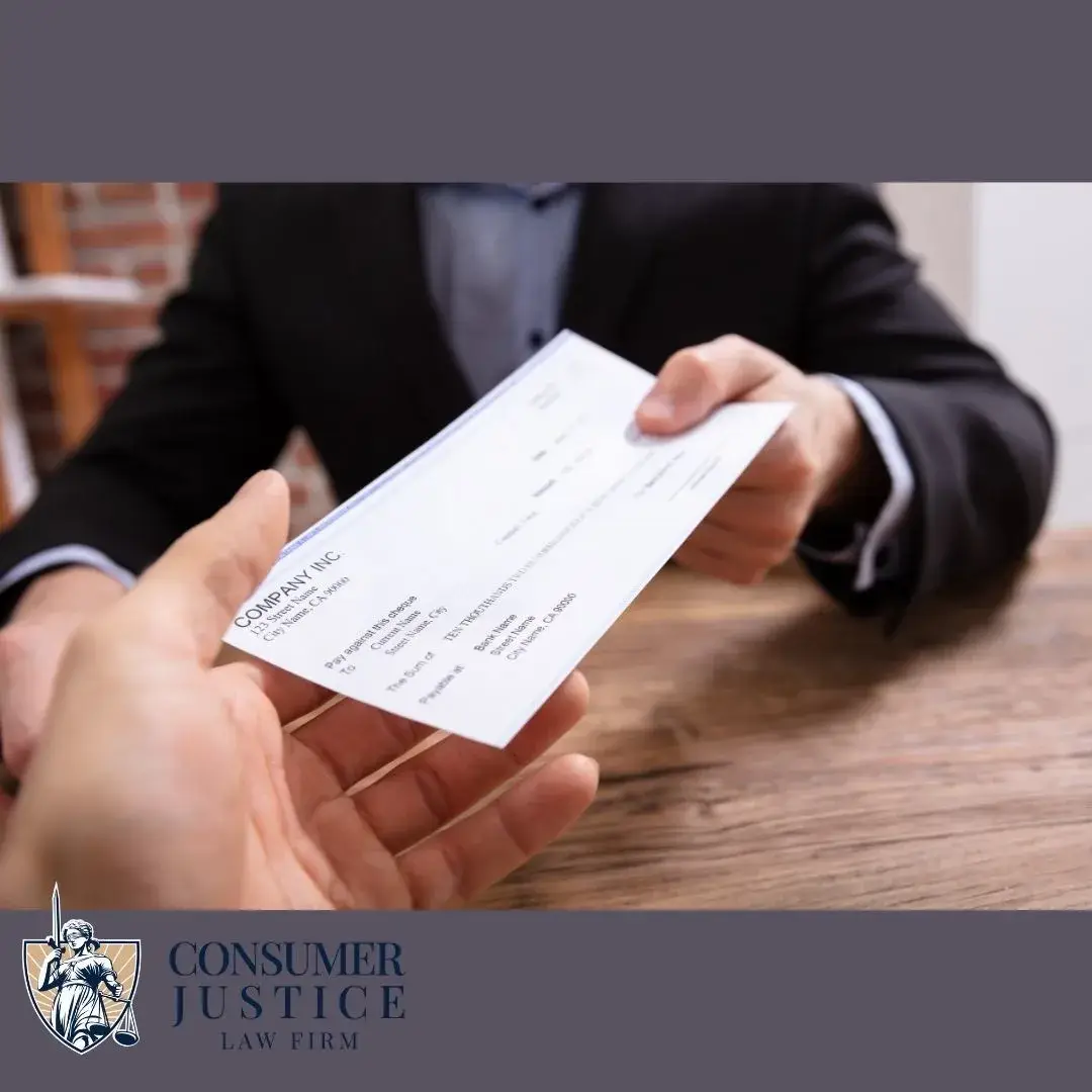 A boss hands an employee a paycheck. It conveys that you may need help recovering unpaid overtime.