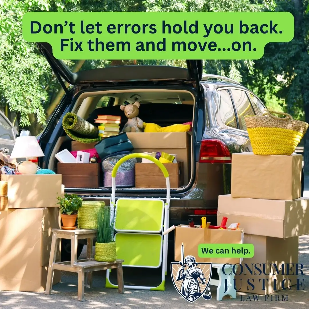 A car packed with moving items hilights the need to fix tenant screening background check errors.