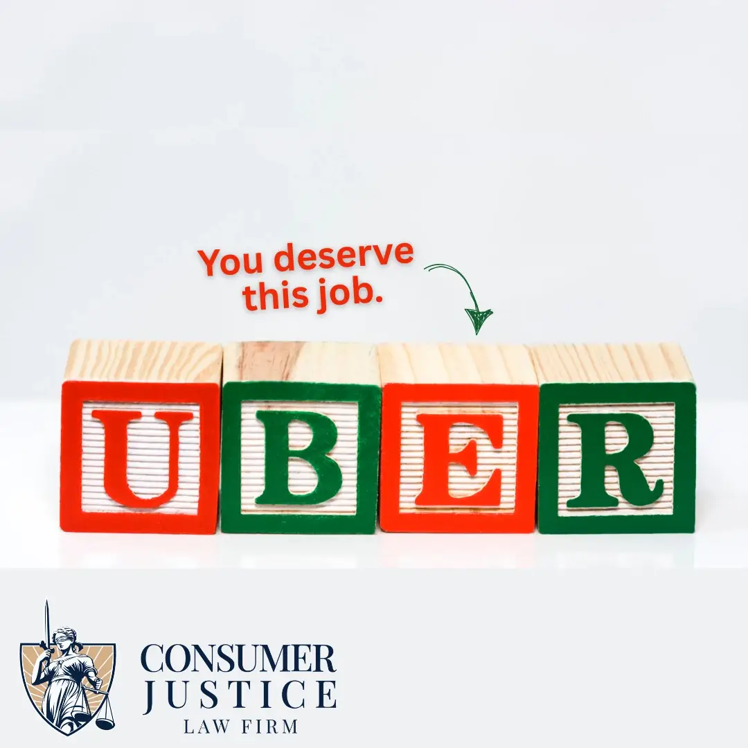 Bloques de letras forman el nombre Uber. Transmite que los errores en la verificación de antecedentes de Uber se pueden corregir.