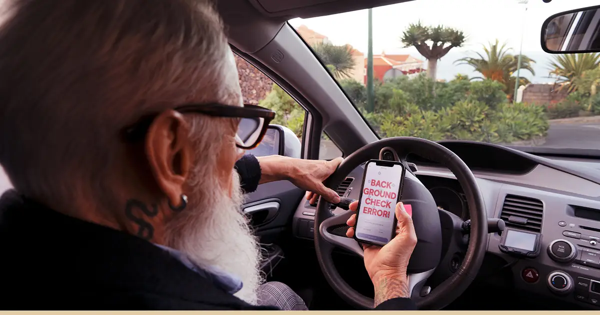 A rideshare driver is unfairly impacted by background check errors.