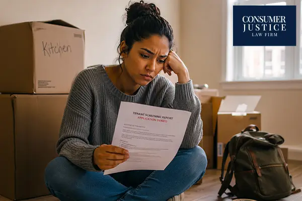 A woman is denied housing due to tenant screening errors.