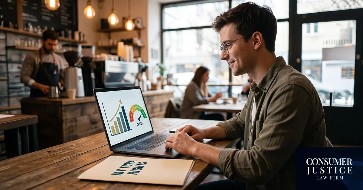 A man uses his FCRA rights to check his credit report.