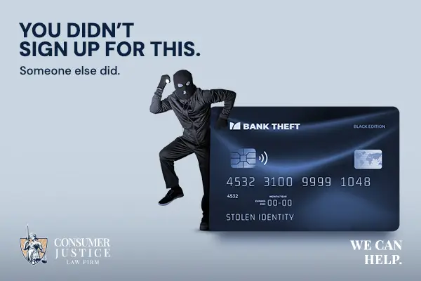 A masked man steals a credit card to commit identity theft.