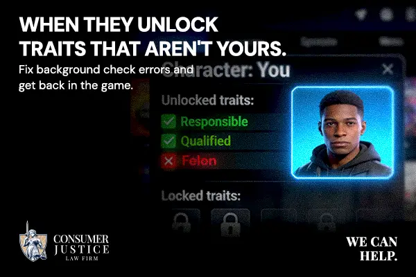 A video game show incorrect background check traits for a character.