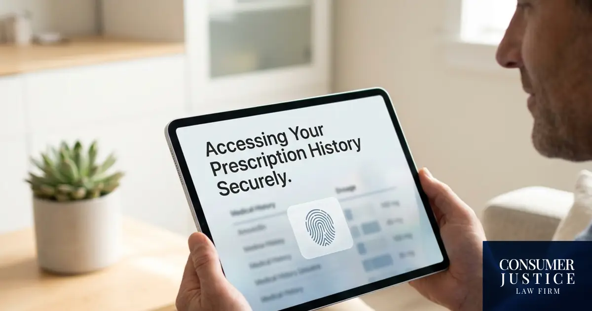 Someone accesses a prescription history report.