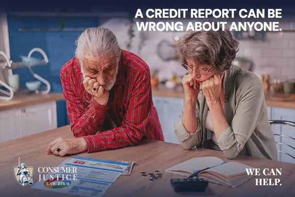 An elderly couple faces harmful credit report errors.