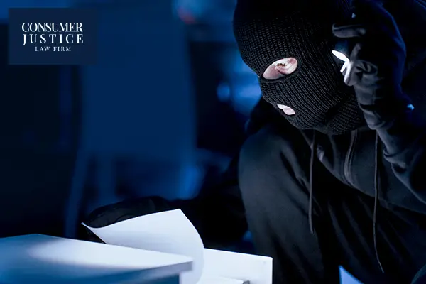 An identity thief authorizes fraudulent transactions.
