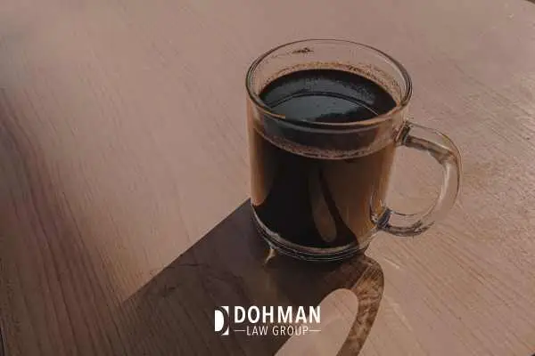 a cup of coffee on a table