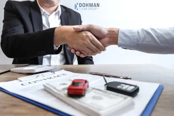 a man renting a car