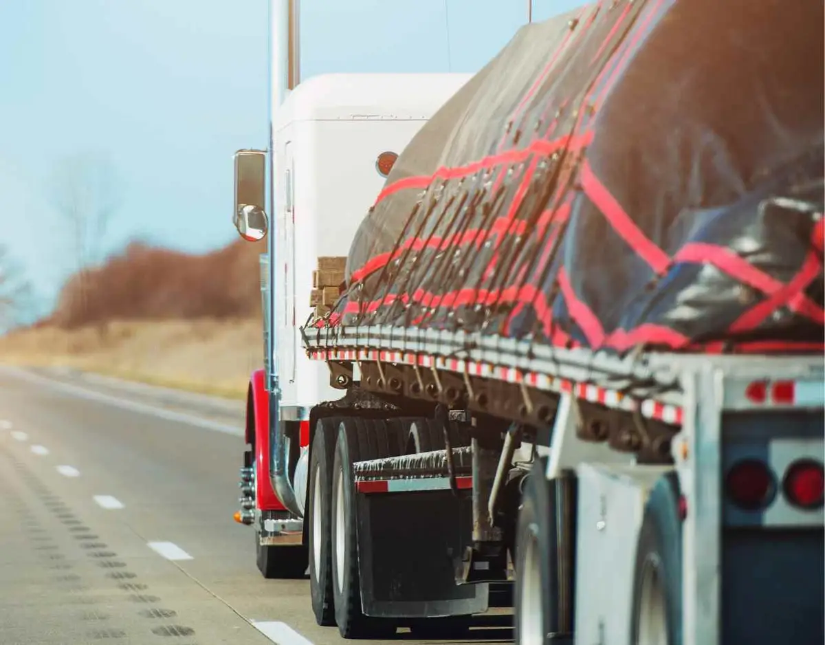 a commercial vehicle on a highway