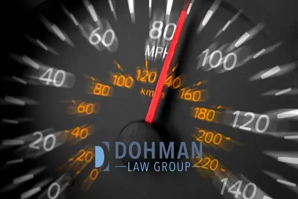 speedometer showing someone speeding
