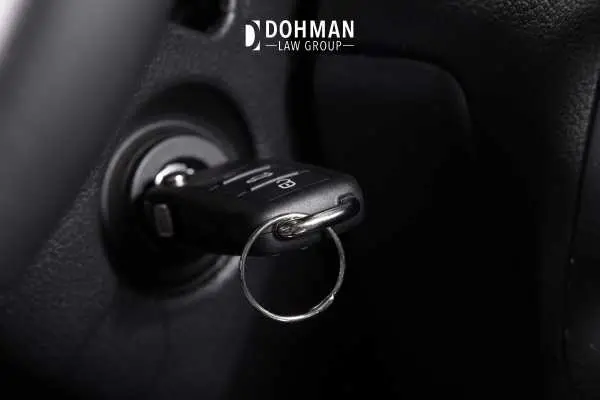keys in a car's ignition