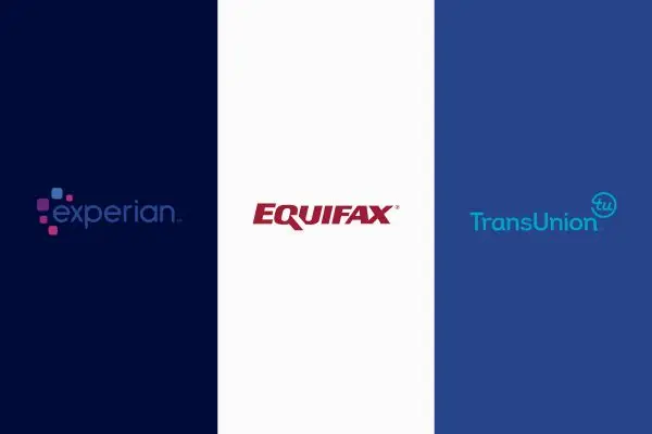 showing the three credit bureaus