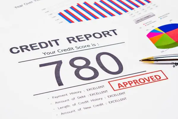 approved credit report wiht a high credit score