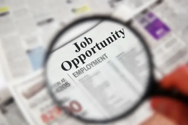 News paper with a job opportunity