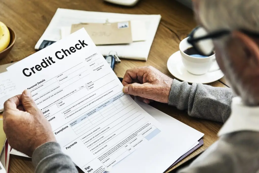 Consumer looking at his credit check