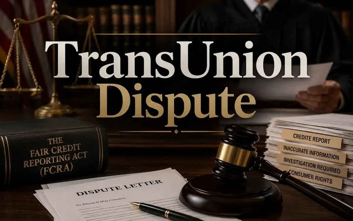 transunion dispute with gavel and dispute letter