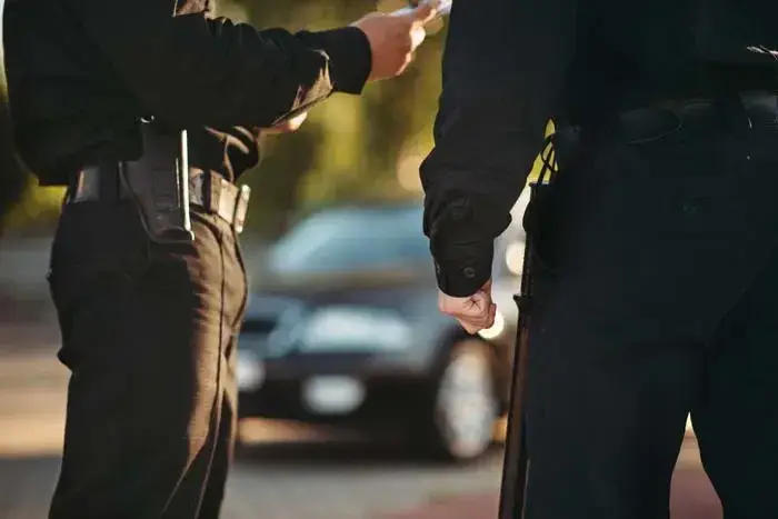 Chicago cops performing a blood test