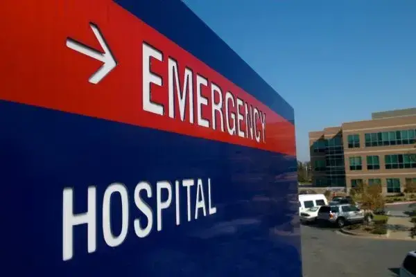 Emergency sign of a hospital