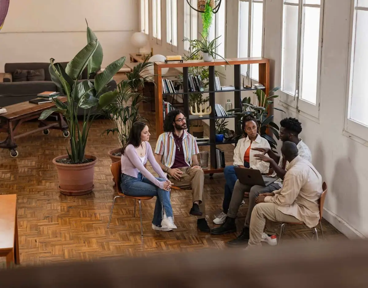 group meeting and in discussion