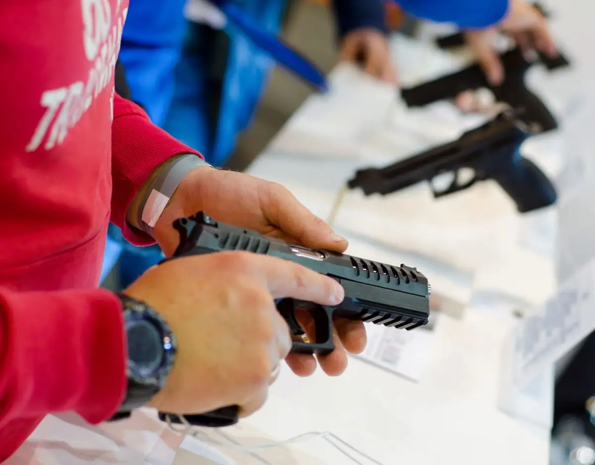 man holding a gun