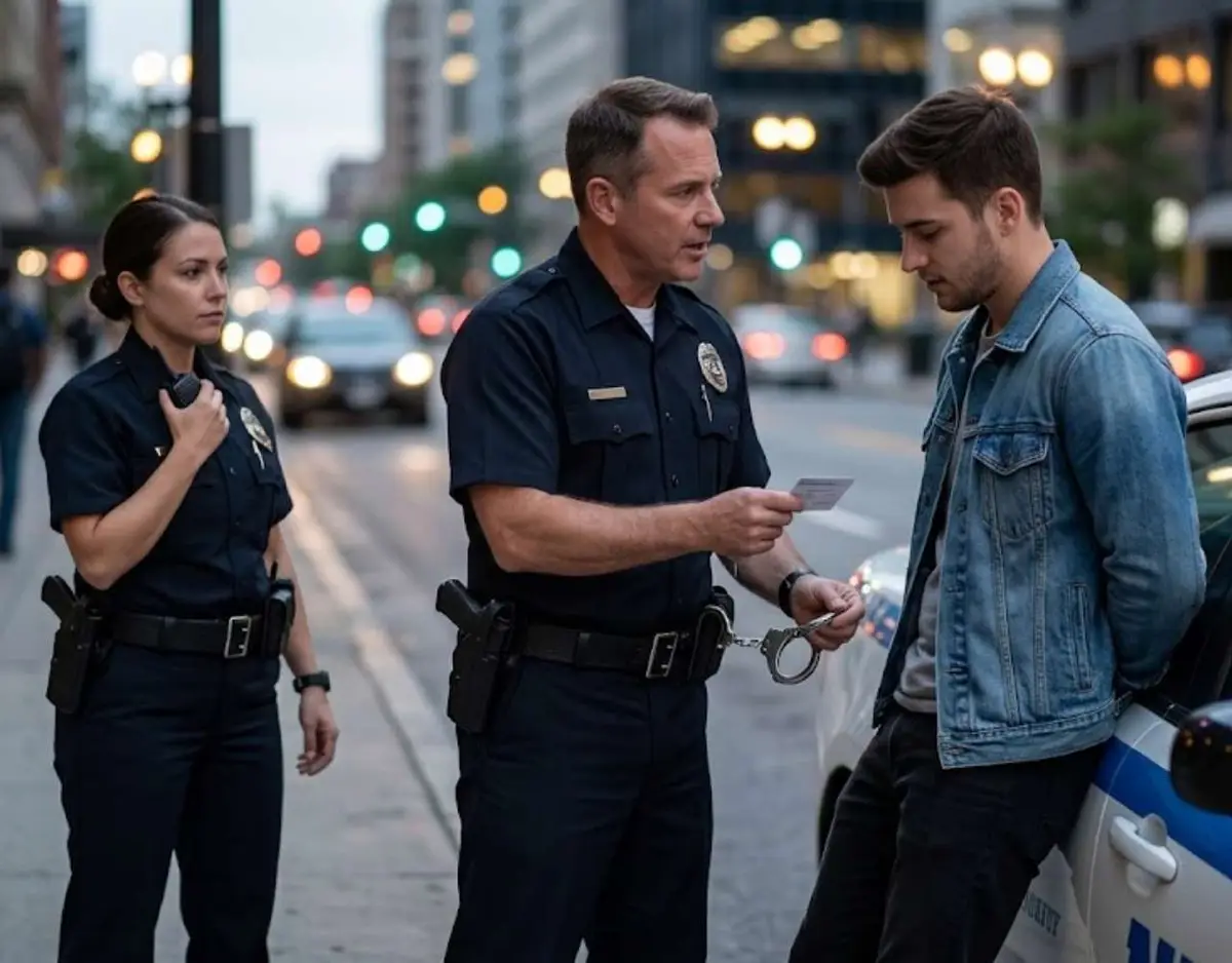 man being arrested