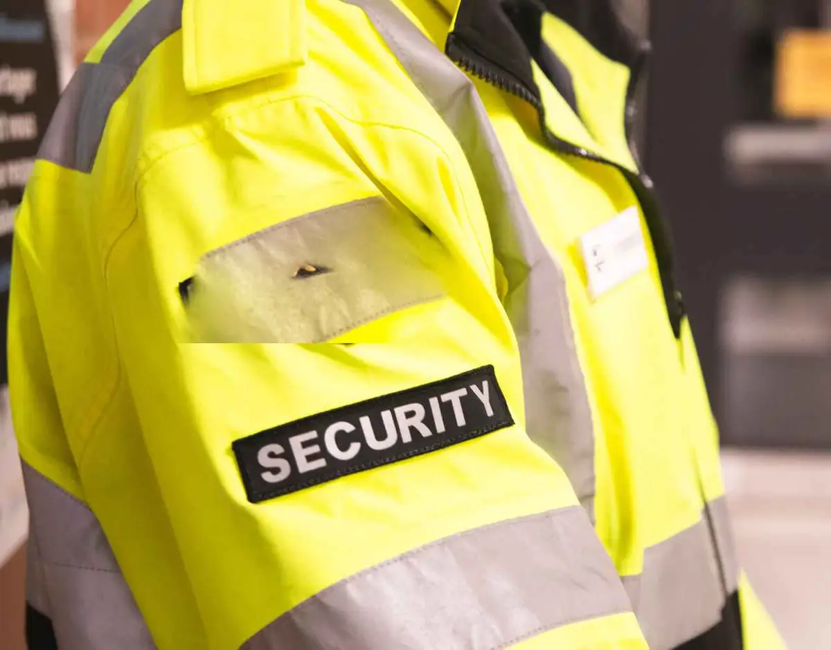 a security guard at a hotel