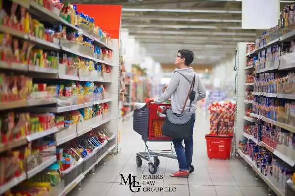 a woman shopping in a Walmart