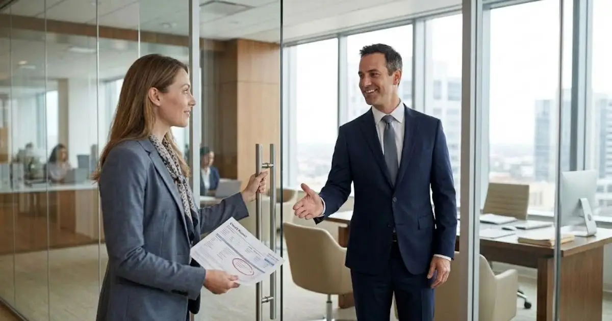 Person happily discovering an attorney who handles credit report errors