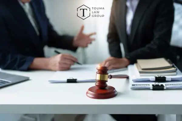two attorneys discussing an ongoing criminal case a client is facing