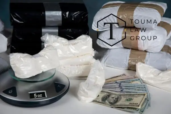packs of drugs and a scale