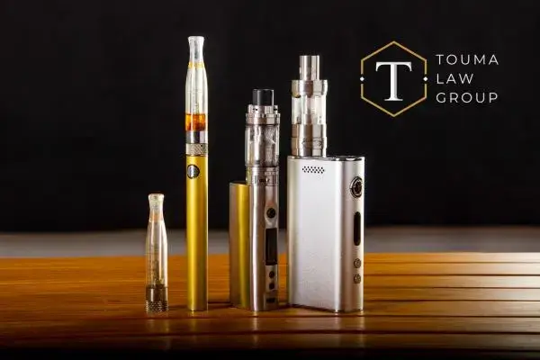 an assortment of delta-8 vapes sitting on a table