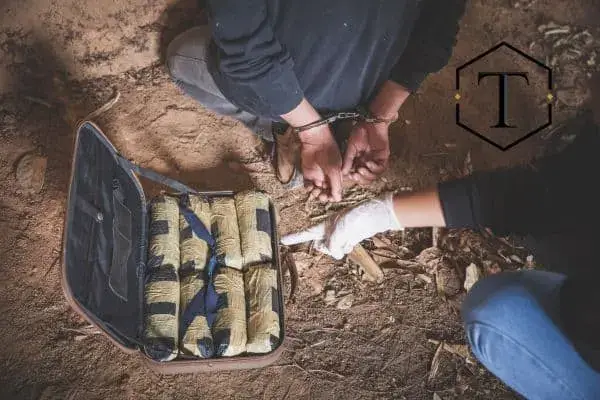 alguien arrestado por tráfico de drogas