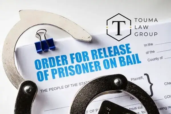 a bail bond order with handcuffs